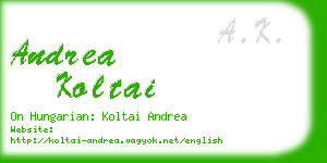 andrea koltai business card